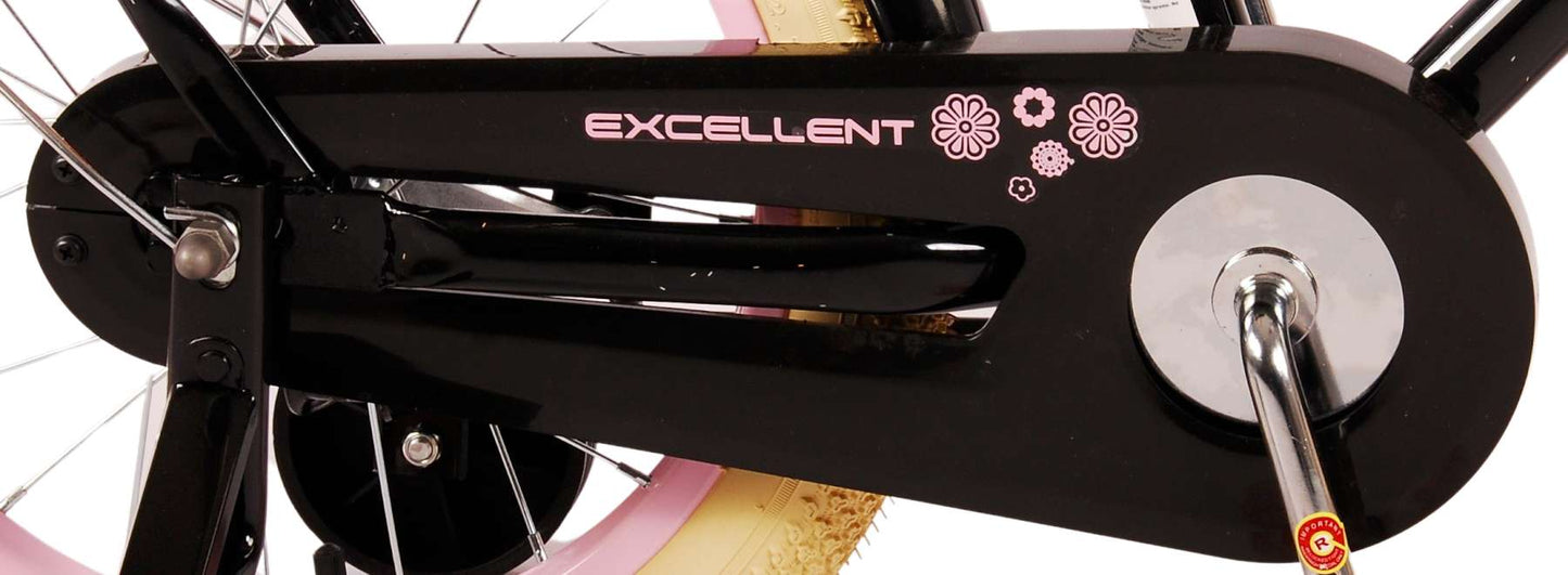 Volare Excelente bicicleta para niños - niñas - 16 pulgadas - negro - 95% ensamblado