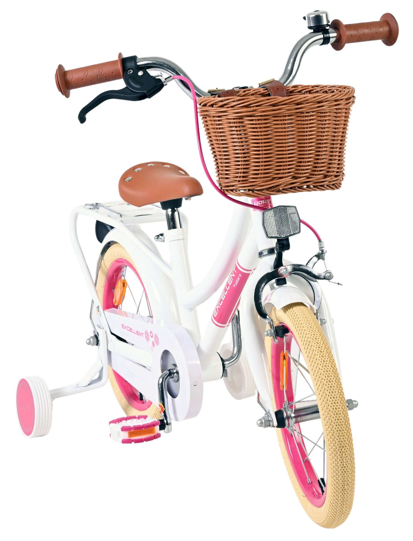 Excelente bicicleta para niños Volare - niñas - 14 pulgadas - blanca
