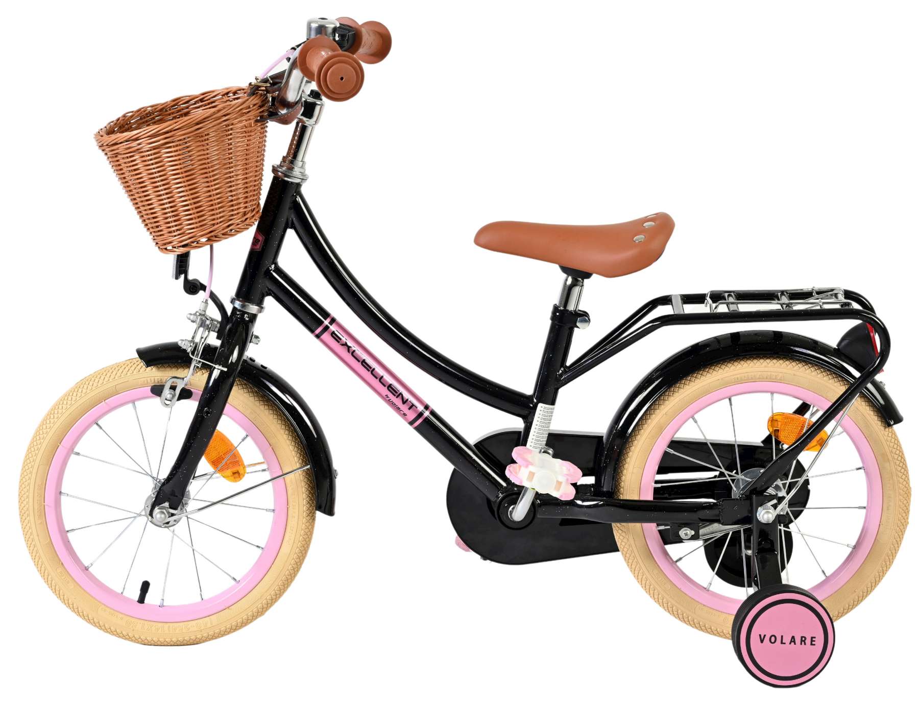 Ottima bicicletta per bambini Volare - ragazze - 14 pollici - nera