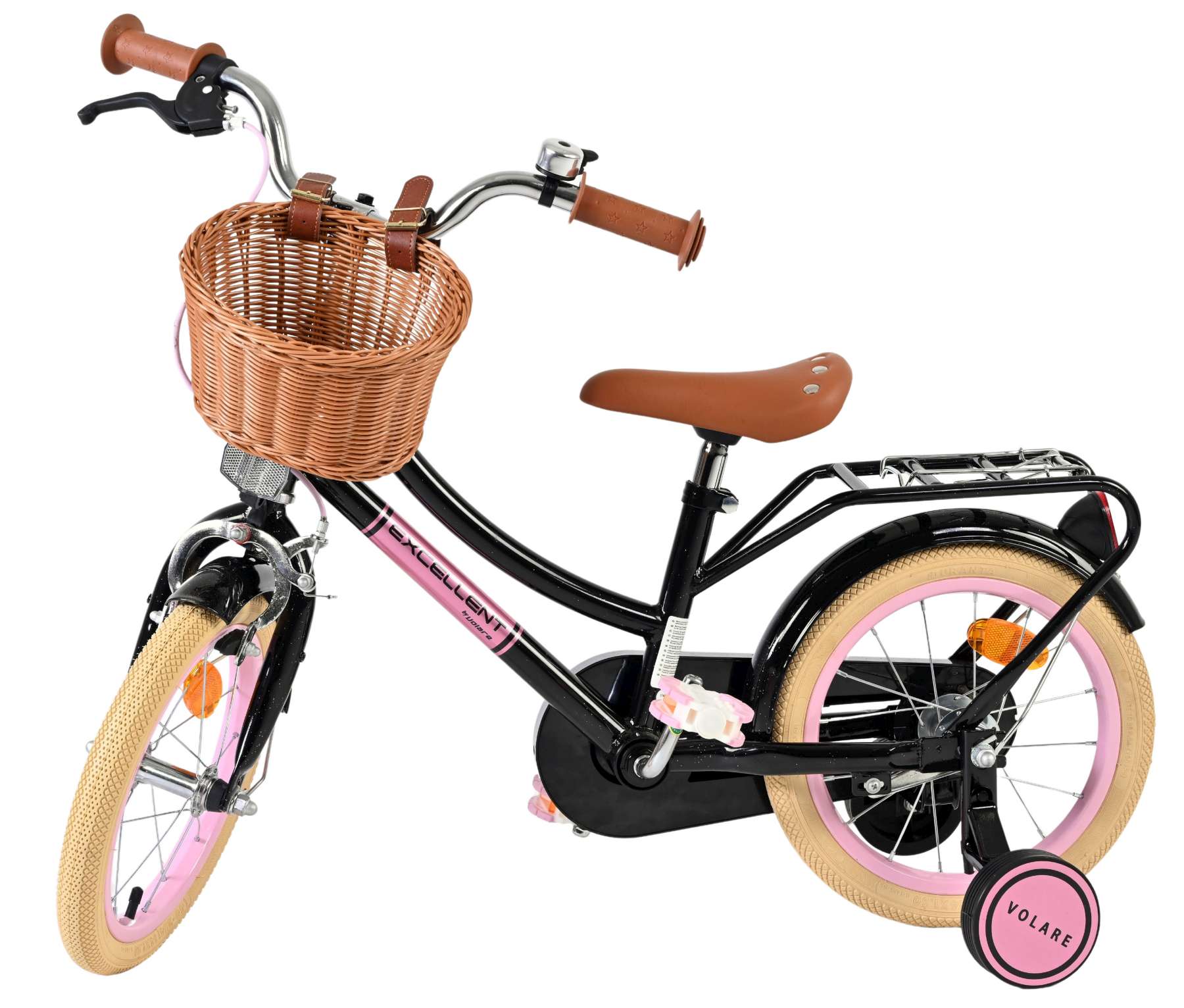 Ottima bicicletta per bambini Volare - ragazze - 14 pollici - nera