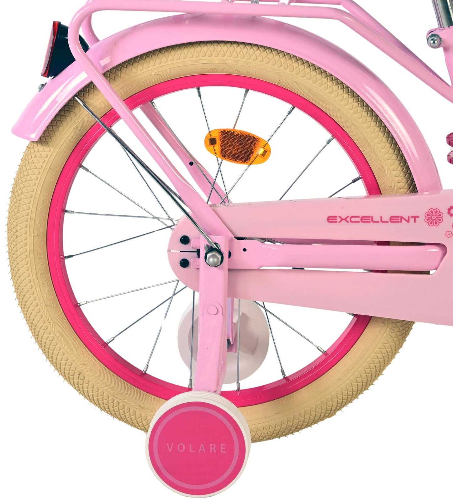 Volare excellent kinderfiets - meisjes -18 inch - roze - 95% afgemonteerd