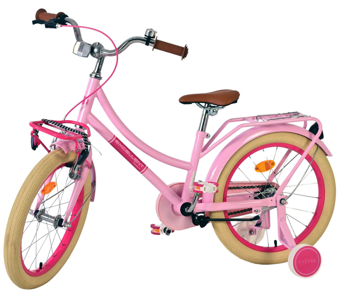 Volare excellent kinderfiets - meisjes -18 inch - roze - 95% afgemonteerd