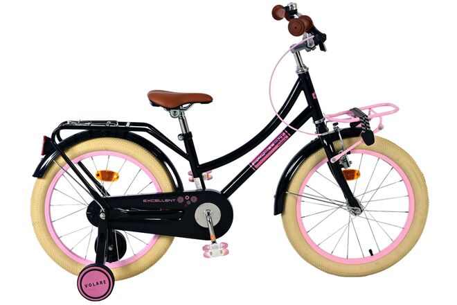 Excelente bicicleta para niños Volare - niñas - 18 pulgadas - negra - 95% ensamblada