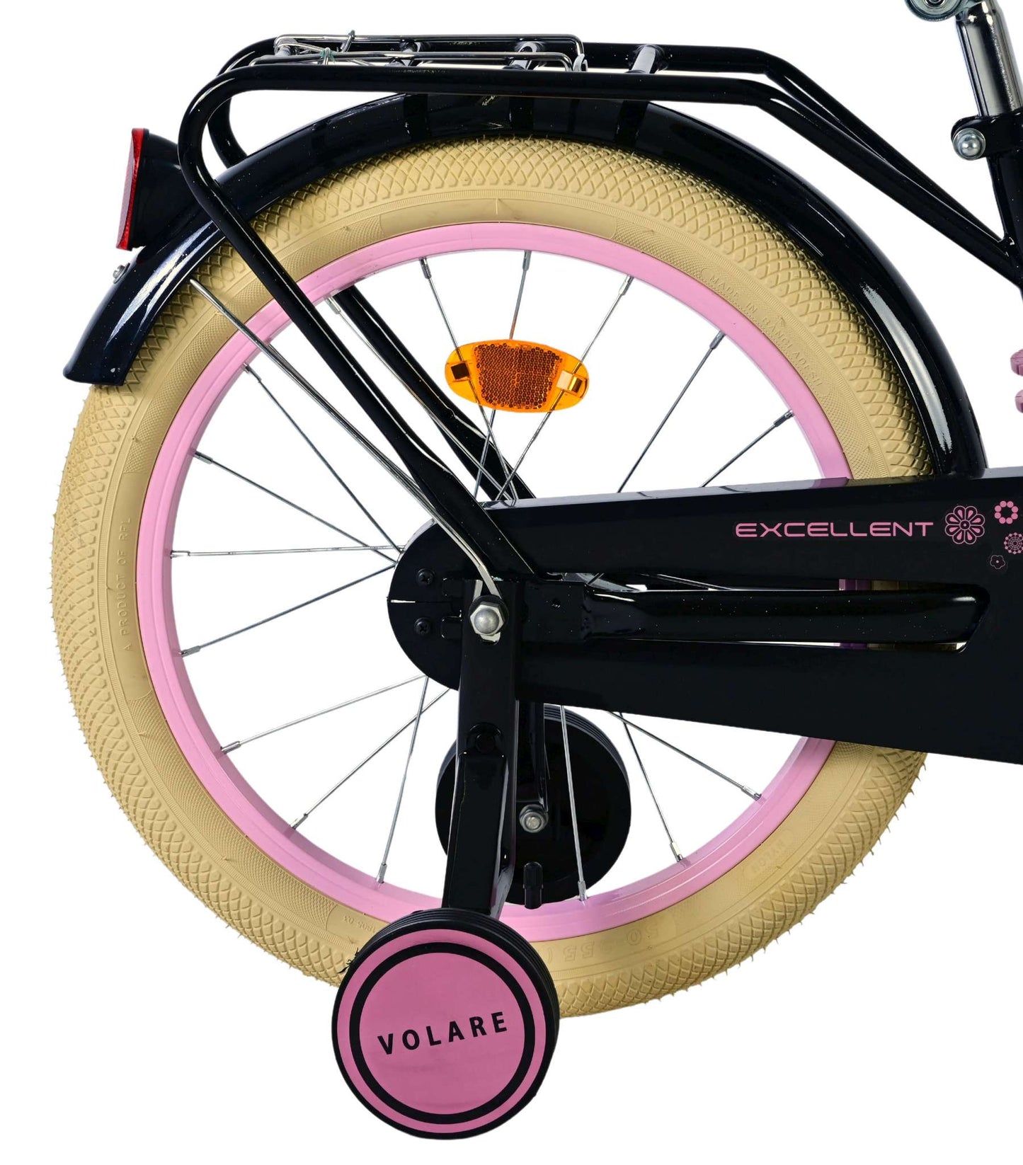 Ottima bicicletta per bambini Volare - ragazze - 18 pollici - nera - assemblata al 95%.