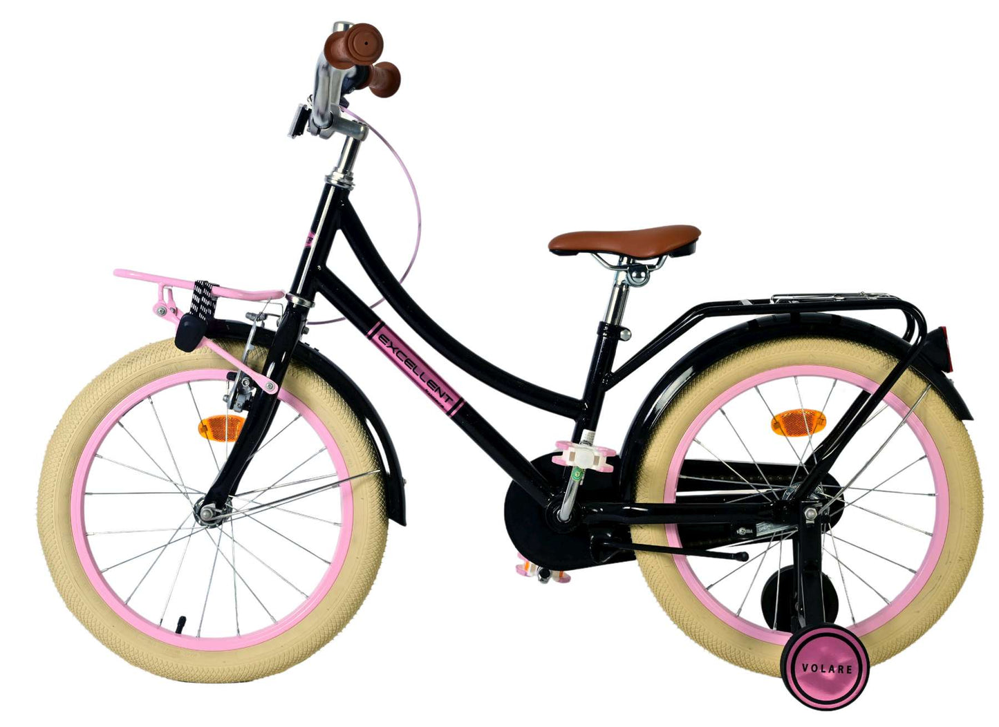 Excelente bicicleta para niños Volare - niñas - 18 pulgadas - negra - 95% ensamblada
