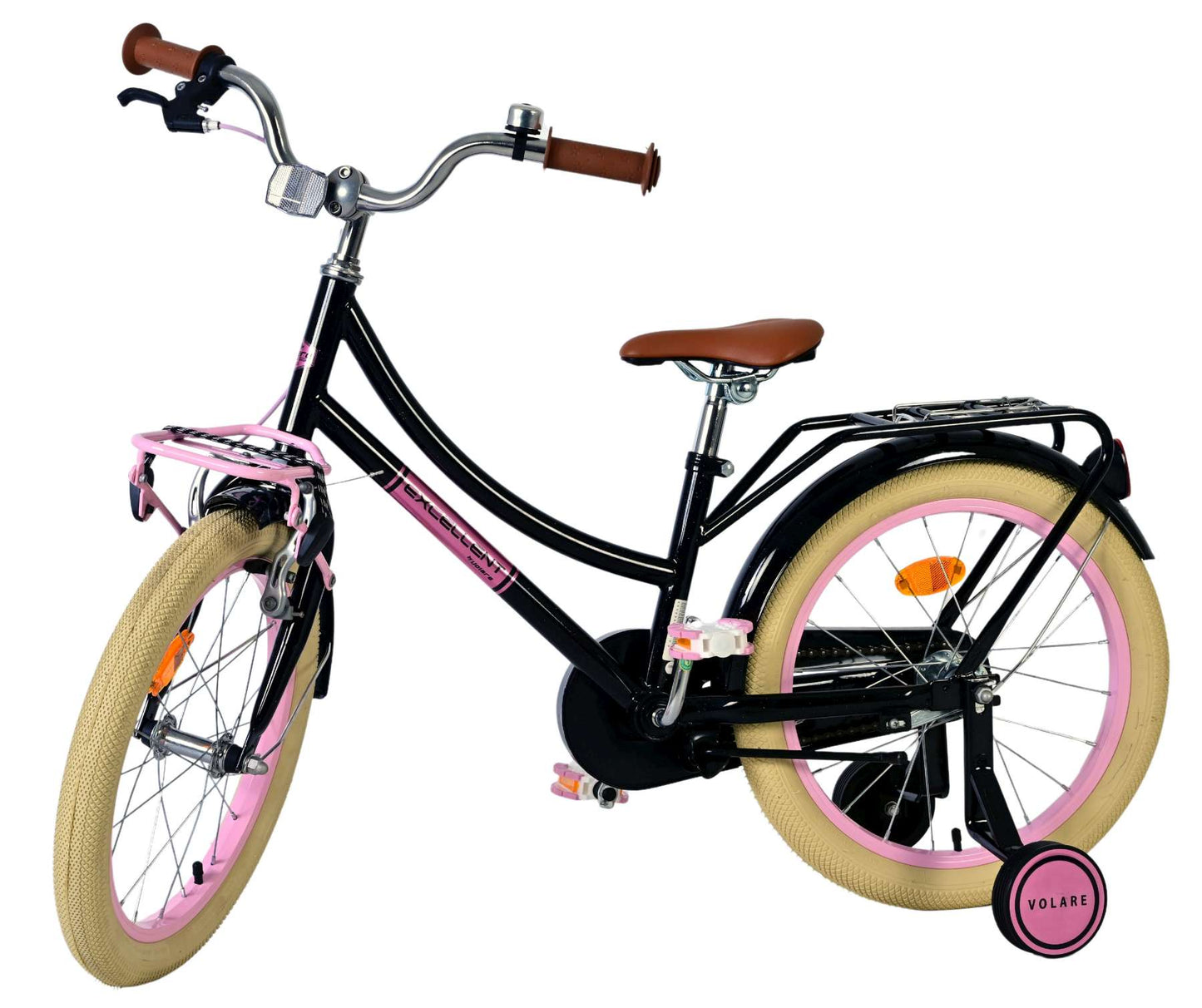 Excelente bicicleta para niños Volare - niñas - 18 pulgadas - negra - 95% ensamblada