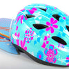 Volare kinder fietshelm - xs - blauw roze bloemetjes - 47-51 cm - extra klein model