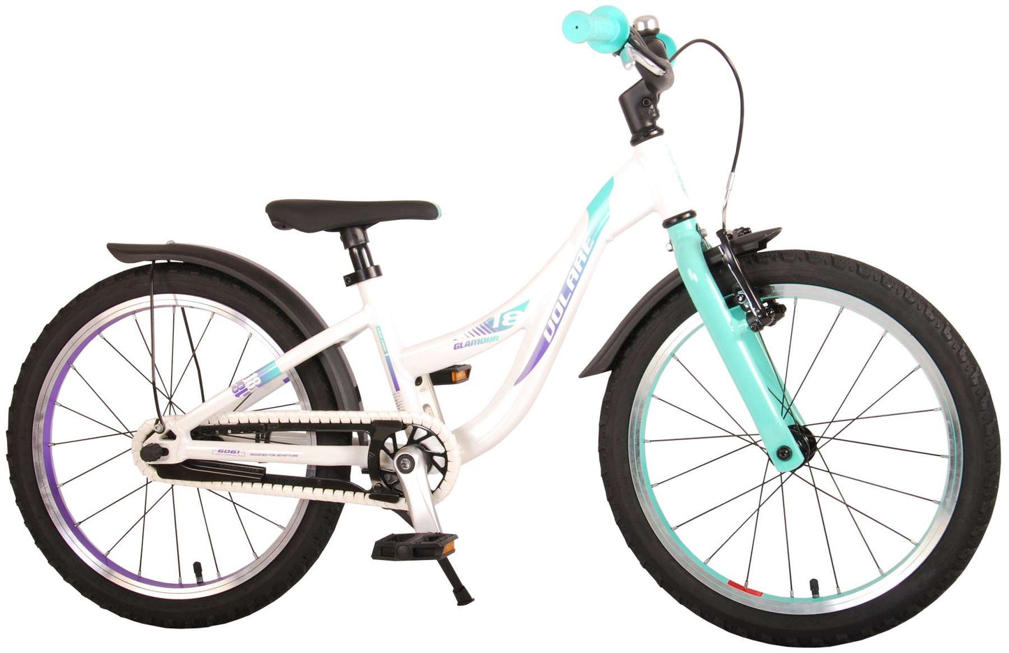 Bicycle per bambini Glamour Vlatare - Girls - 18 pollici - White Mint Green - Prime Collection