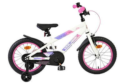 Bicicletta per bambini Volare Lily - ragazze - 16 pollici - bianco rosa viola
