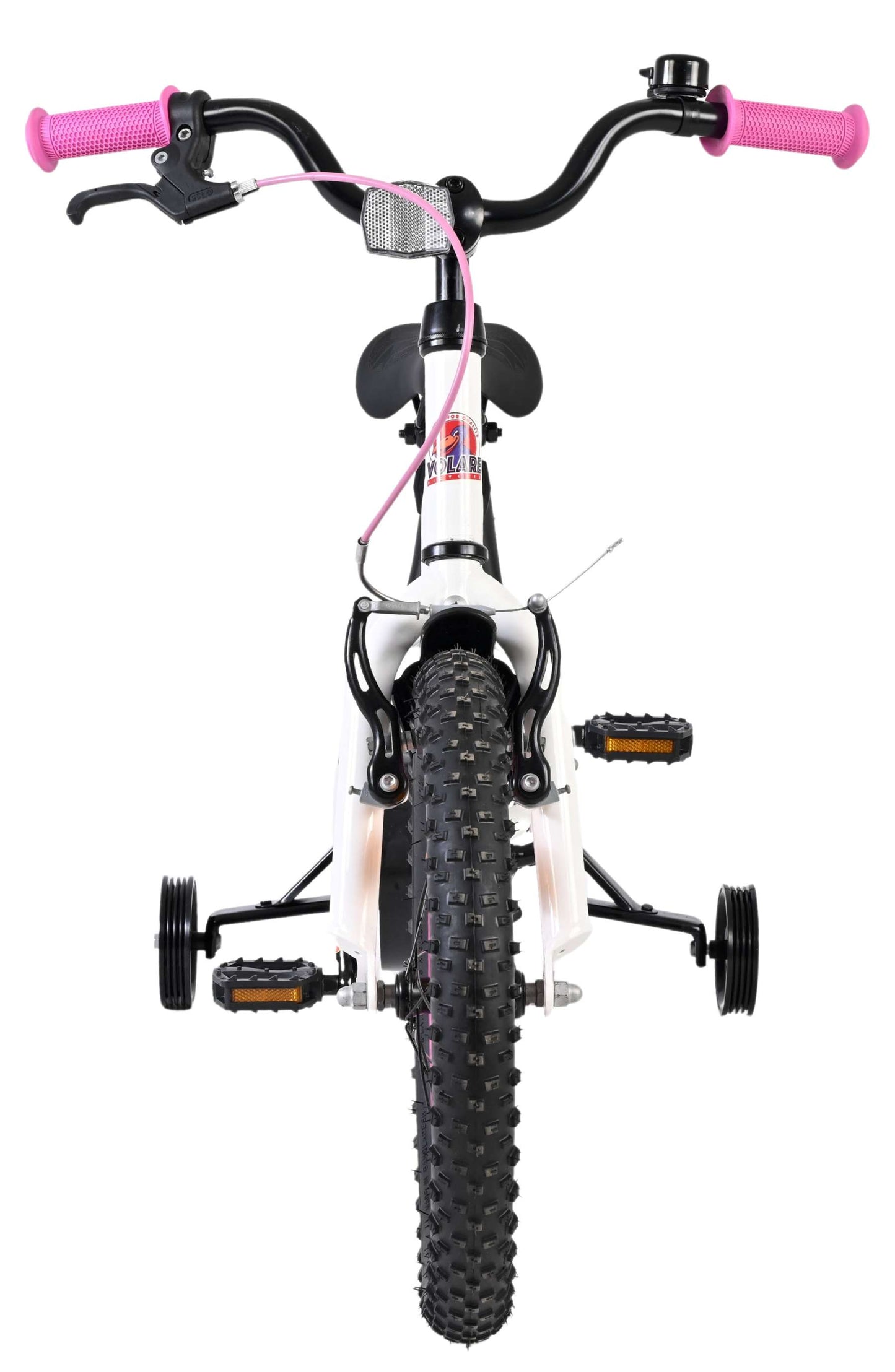 Bicicleta infantil Volare Lily - niña - 16 pulgadas - blanco rosa violeta