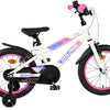 Bicicletta per bambini Volare Lily - ragazze - 16 pollici - bianco rosa viola - due freni a mano