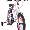 Bicicletta per bambini Volare Lily - ragazze - 16 pollici - bianco rosa viola - due freni a mano