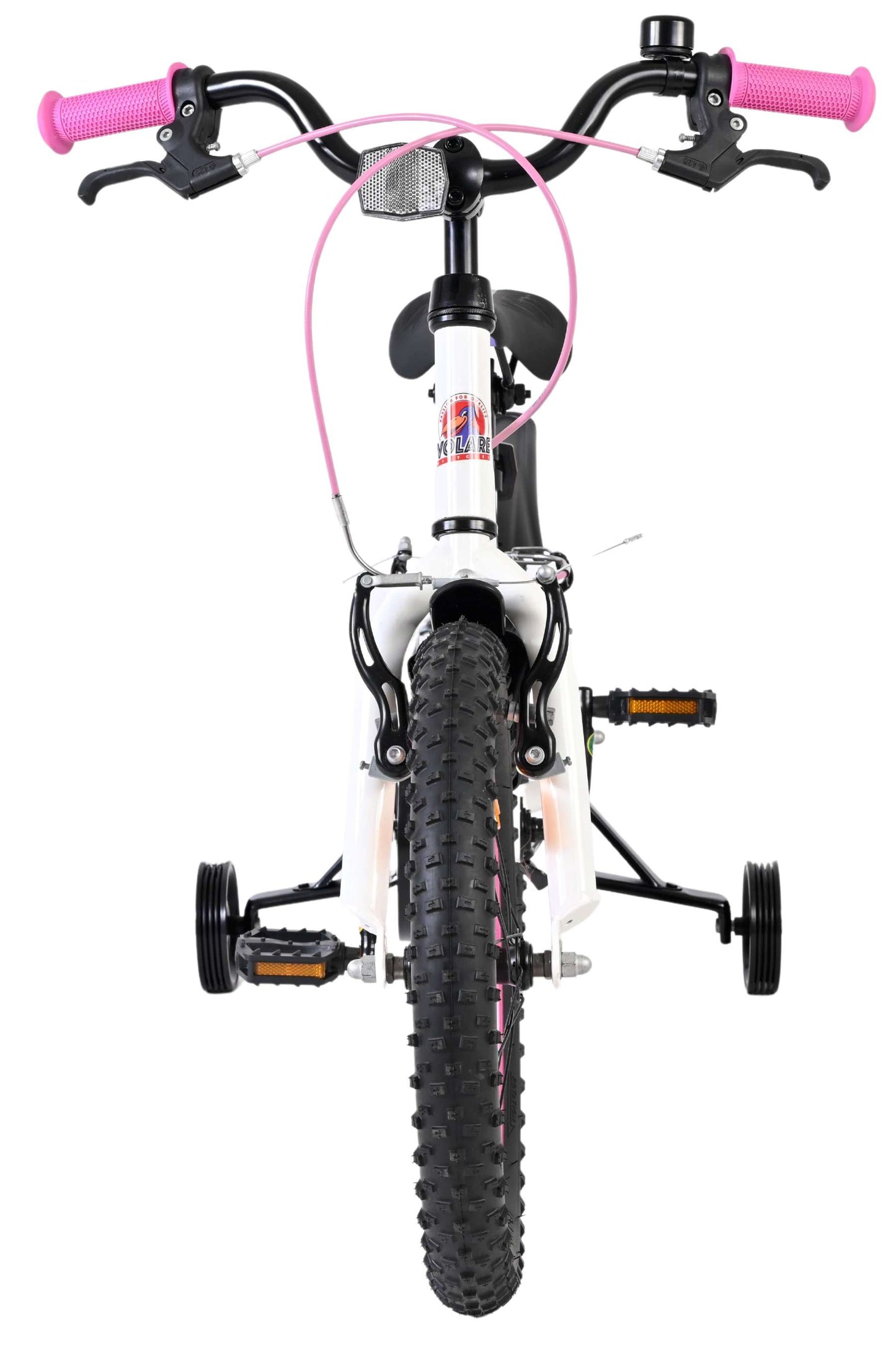 Bicicletta per bambini Volare Lily - ragazze - 16 pollici - bianco rosa viola - due freni a mano