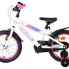 Bicicletta per bambini Volare Lily - ragazze - 16 pollici - bianco rosa viola - due freni a mano