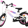 Bicicletta per bambini Volare Lily - ragazze - 16 pollici - bianco rosa viola - due freni a mano