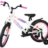 Volare lily kinderfiets - meisjes - 18 inch - wit roze paars - twee handremmen