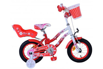 Biciclette per bambini adorabili Vlatare - Girls - 12 pollici - bianco rosso