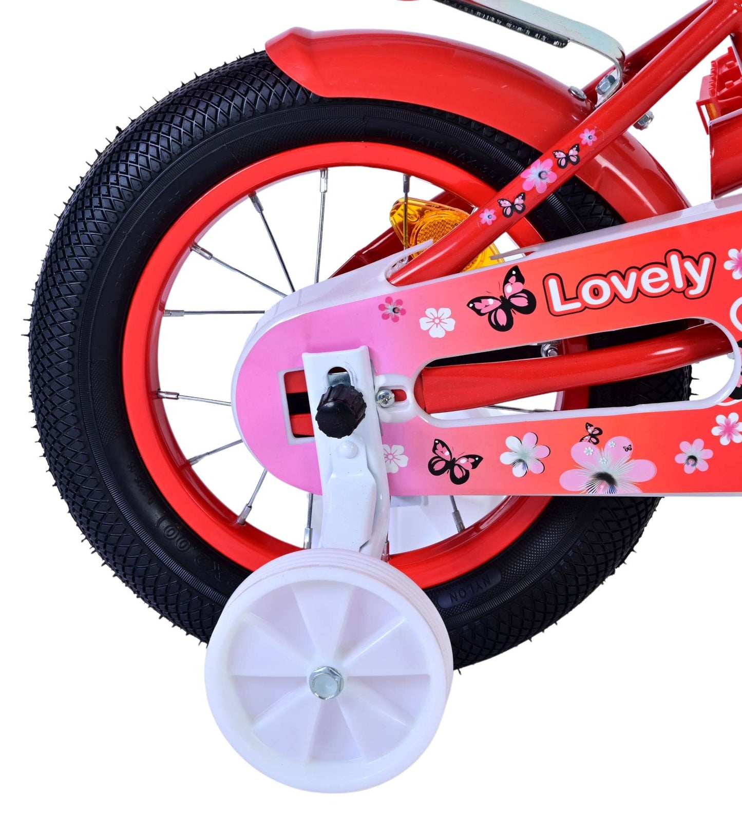 Volare Lovely Kinderfiets - Meisjes - 12 inch - Rood Wit