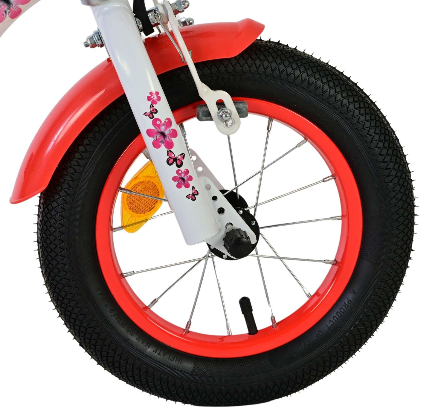 Volare Lovely Kinderfiets - Meisjes - 12 inch - Rood Wit