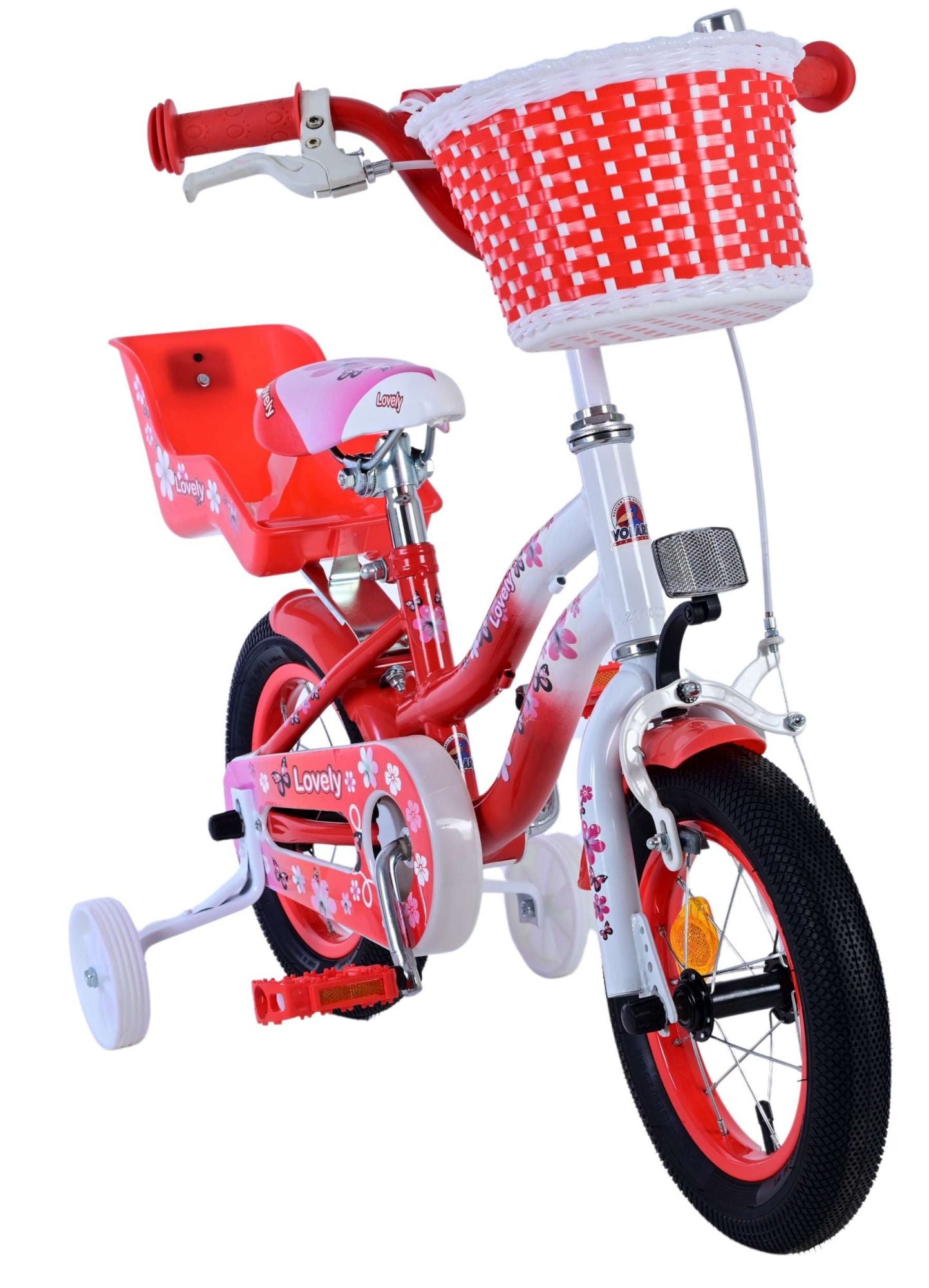 Volare Lovely Kinderfiets - Meisjes - 12 inch - Rood Wit