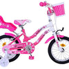 Volare Lovely Kinderfiets - Meisjes - 14 inch - Roze Wit - Twee Handremmen