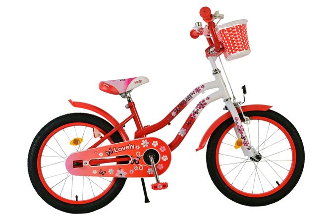 Bellissima bicicletta per bambini Volare - ragazze - 18 pollici - rossa bianca
