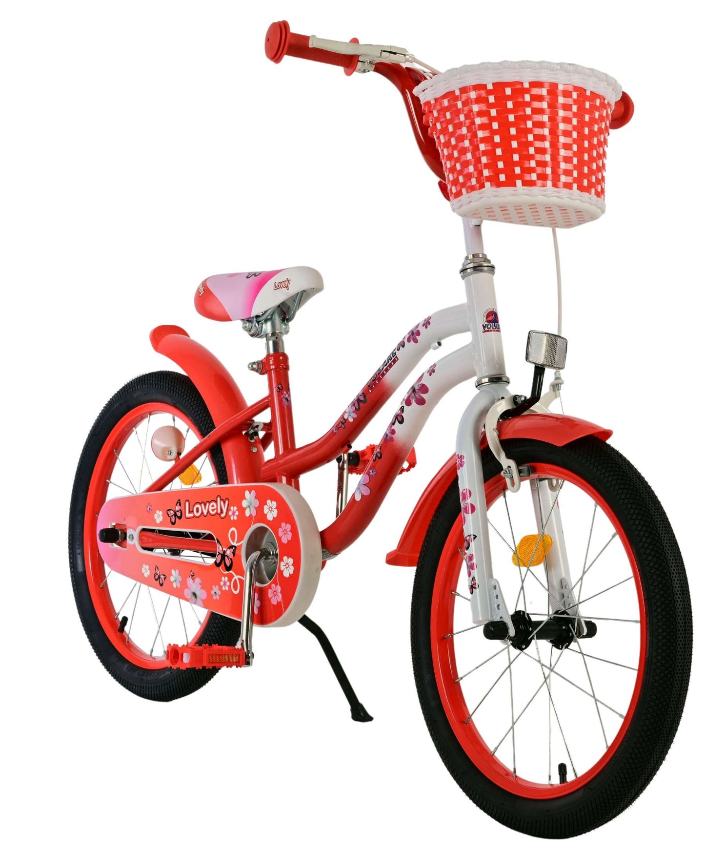 Bellissima bicicletta per bambini Volare - ragazze - 18 pollici - rossa bianca