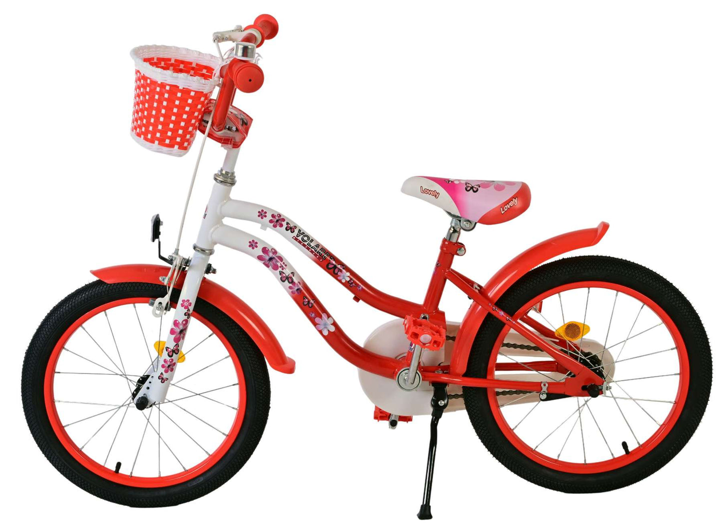 Bellissima bicicletta per bambini Volare - ragazze - 18 pollici - rossa bianca