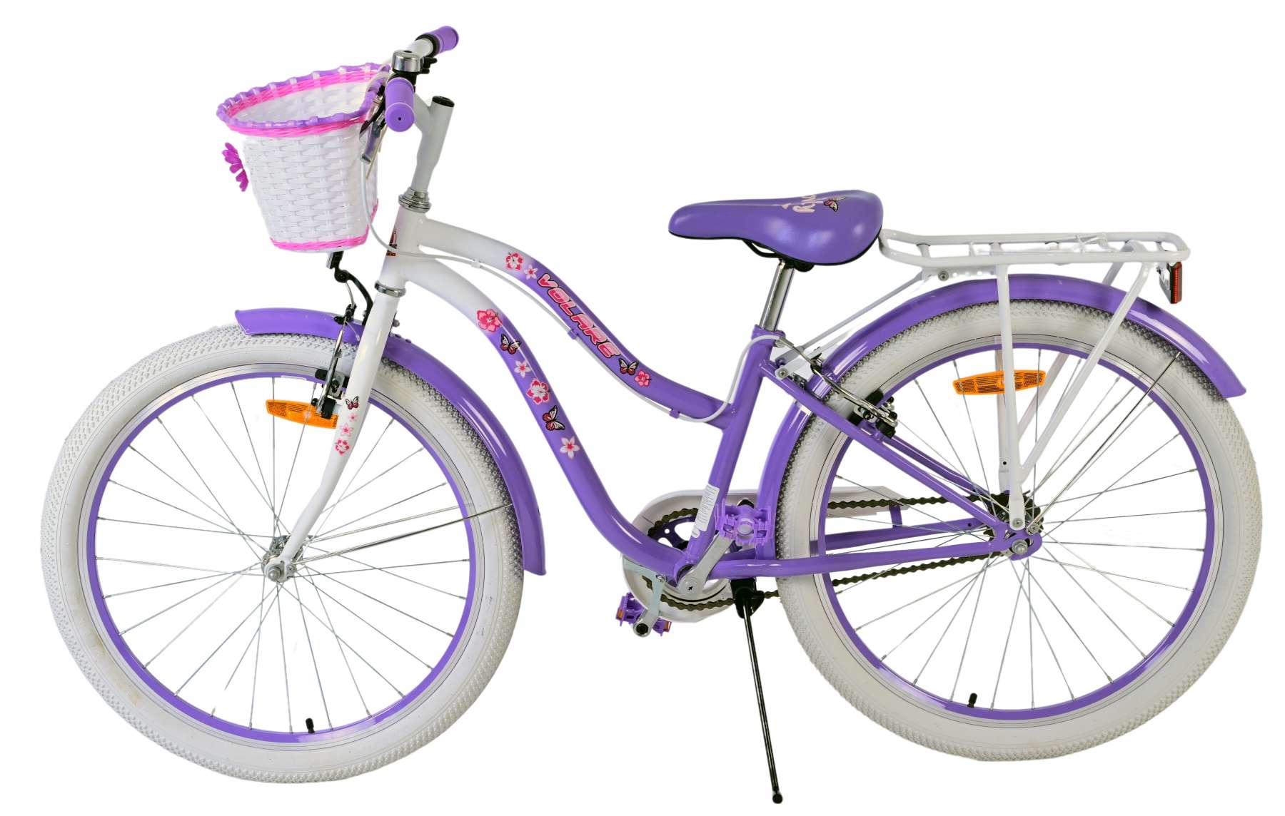 Volare lovely kinderfiets - meisjes - 24 inch - paars - twee handremmen