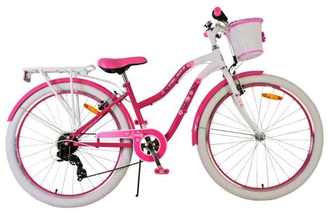 Volare adorabili bambini per bambini femminili da 26 pollici rosa 7 velocità