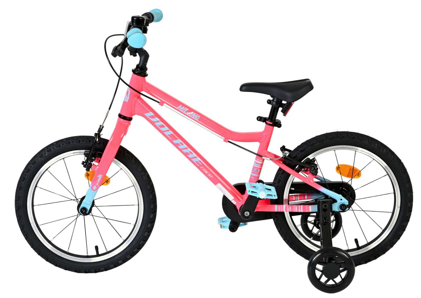 Volare milano kinderfiets - meisjes- 16 inch - roze - twee handremmen