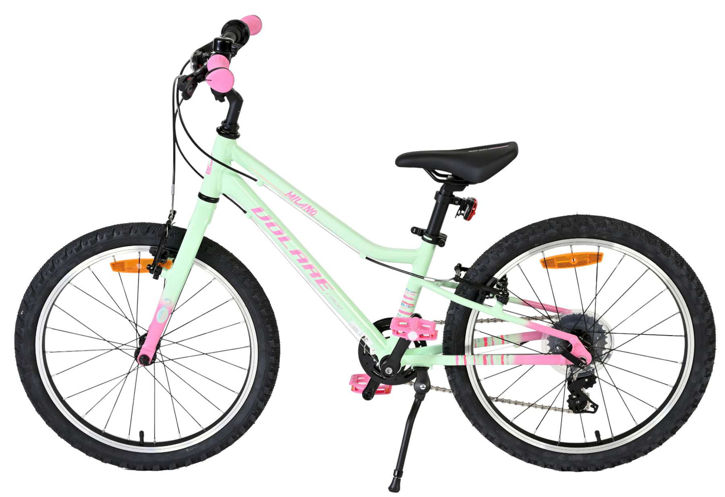 Volare milano kinderfiets - meisjes - 20 inch - mintgroen- 6-speed - twee handremmen