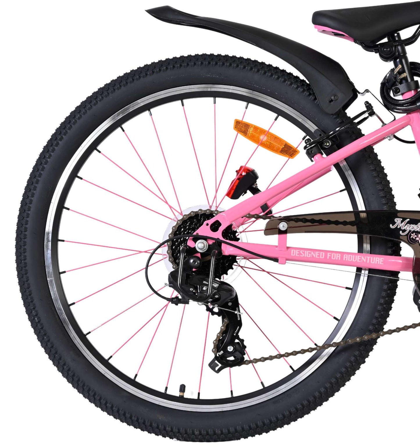 Bicicletta per bambini Volare Mystic - 24 pollici - rosa - 7 velocità