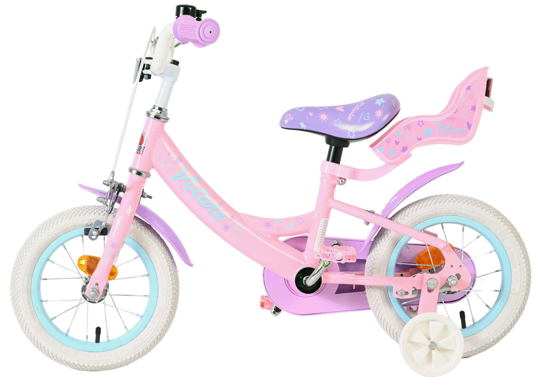 Bicicletta per bambini Volare Olivia - ragazze - 12 pollici - rosa