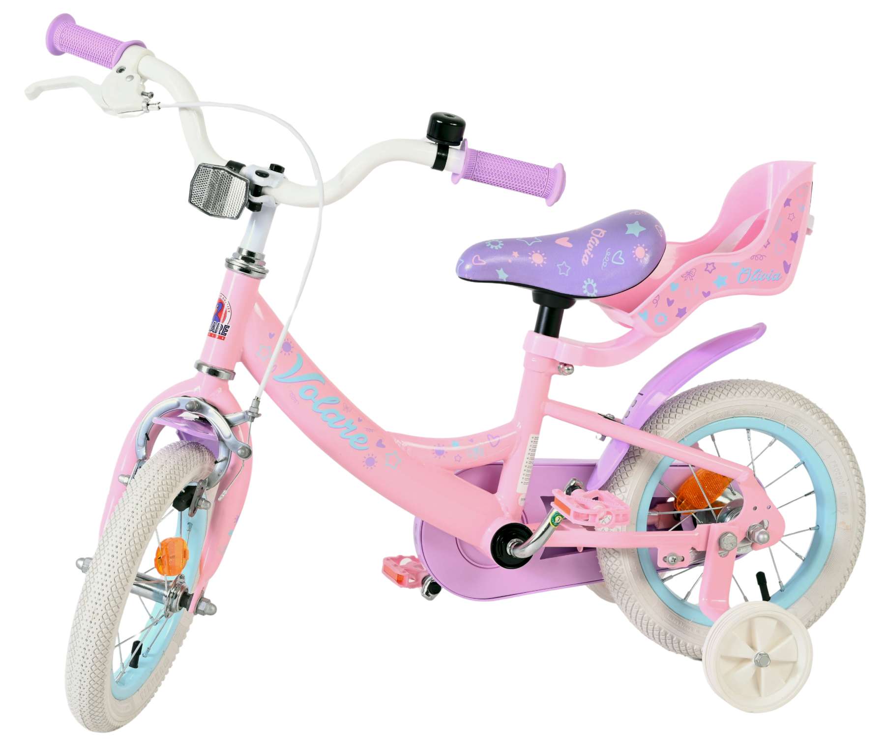 Bicicletta per bambini Volare Olivia - ragazze - 12 pollici - rosa