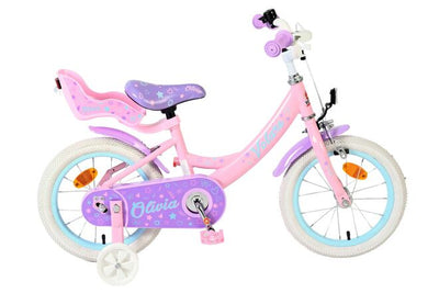 Bicicleta infantil Volare olivia - niña - 14 pulgadas - rosa