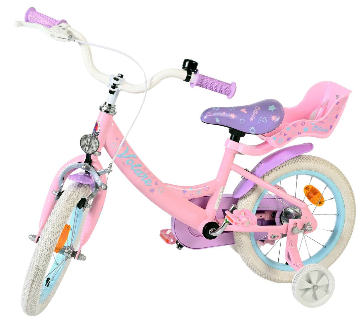 Bicicletta per bambini Volare Olivia - ragazze - 14 pollici - rosa