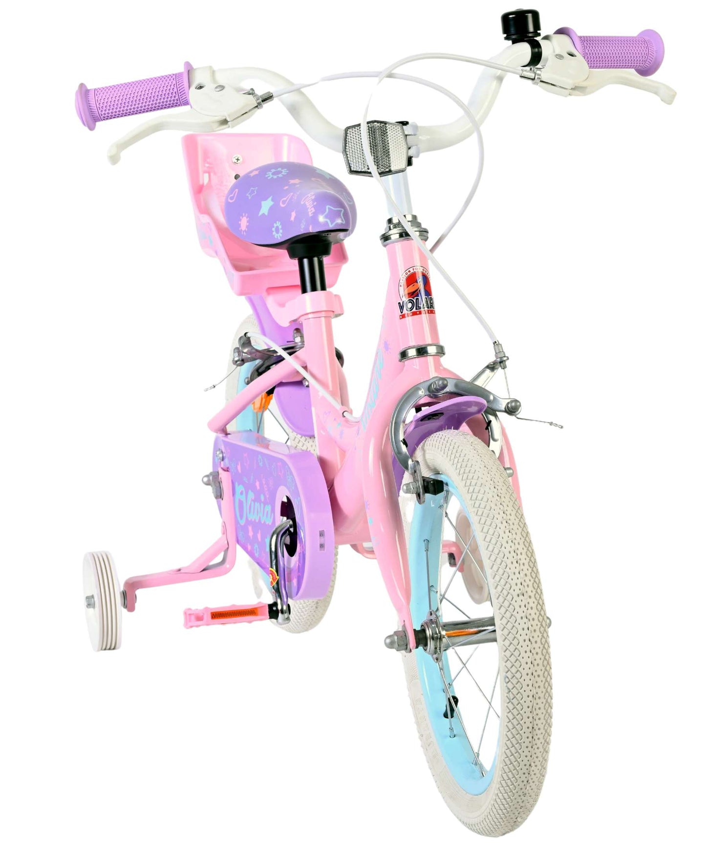 Bicicletta per bambini Volare Olivia - ragazze - 14 pollici - rosa - due freni a mano