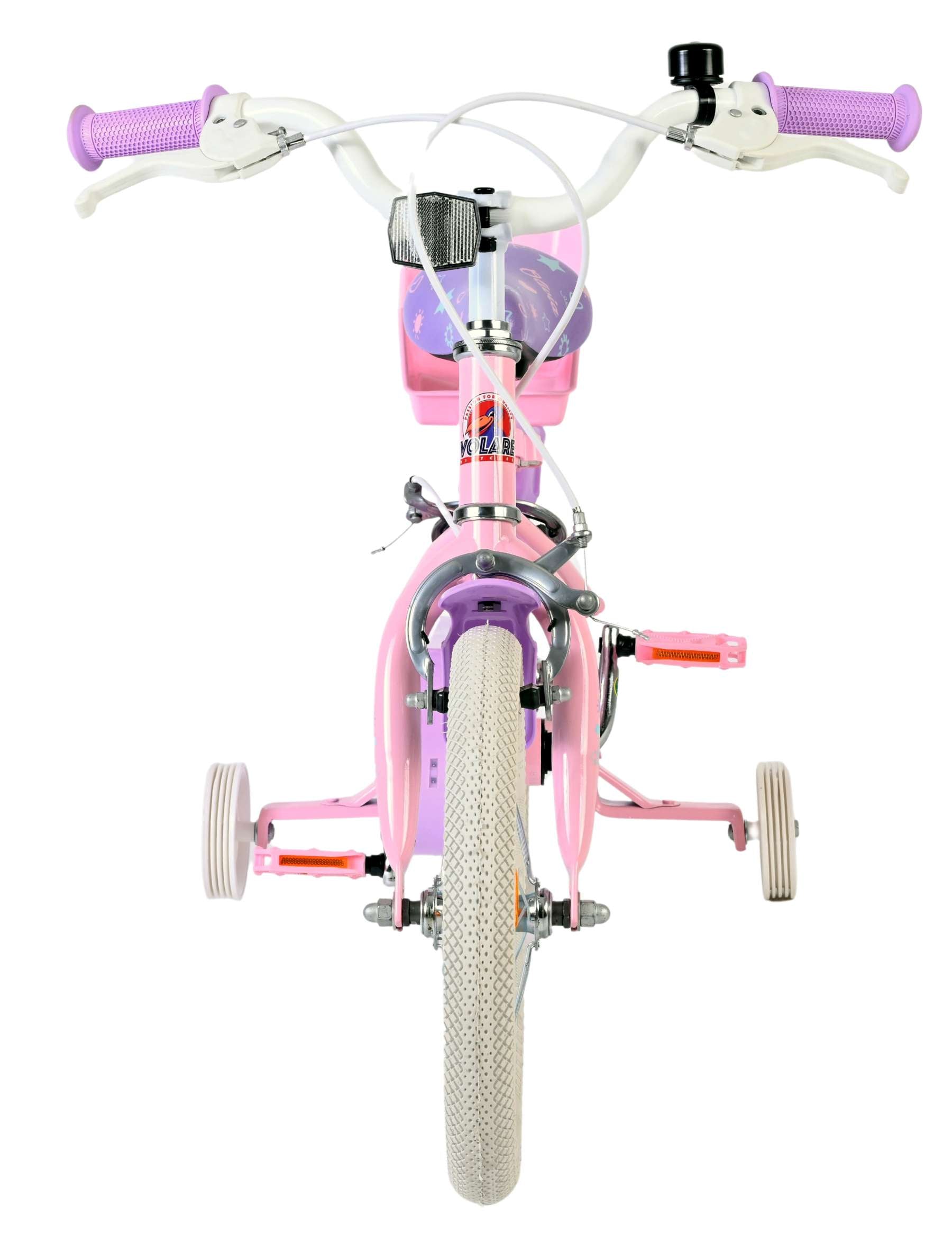 Bicicleta infantil Volare olivia - niña - 14 pulgadas - rosa - dos frenos de mano