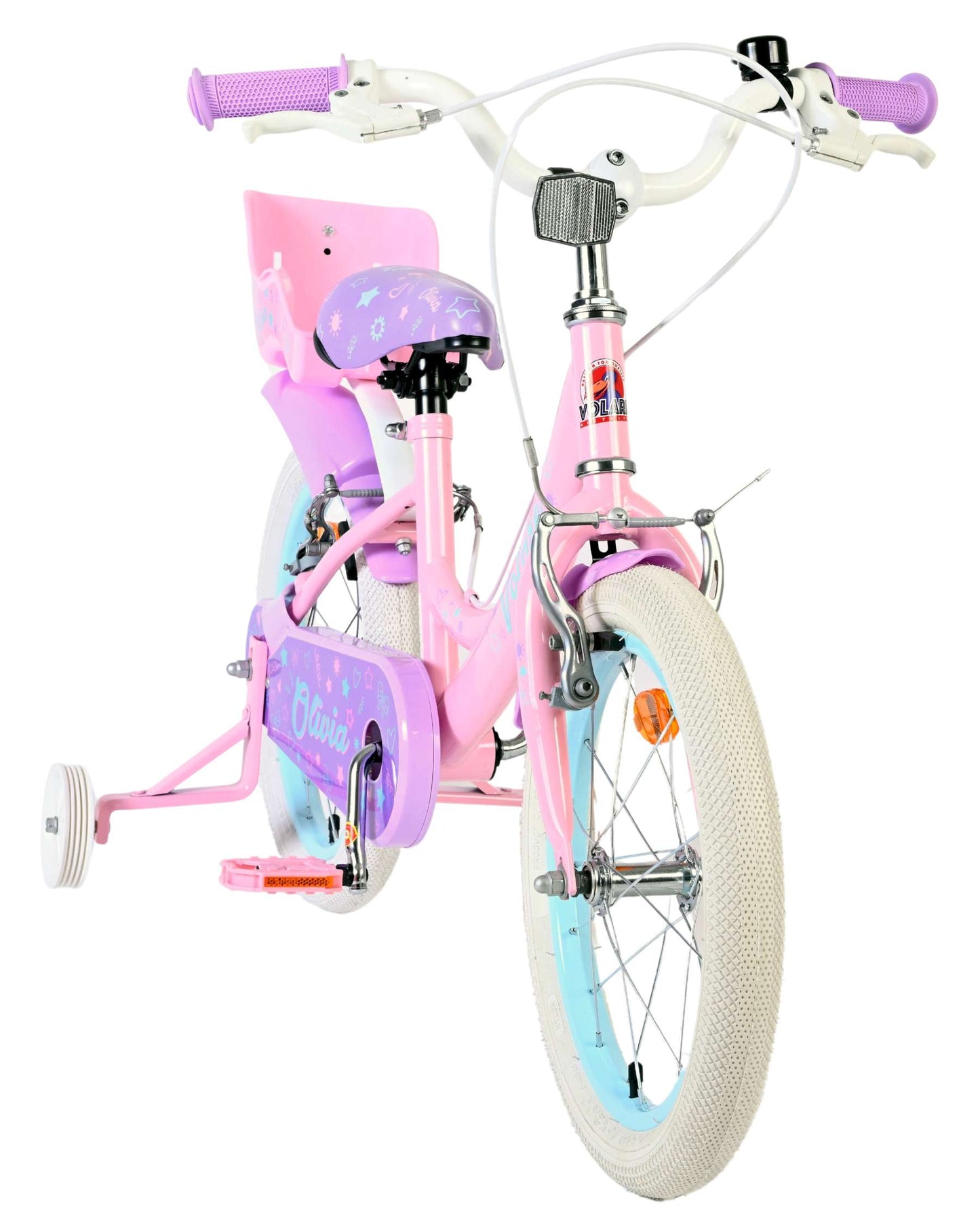 Volare olivia kinderfiets - meisjes - 16 inch - roze - twee handremmen