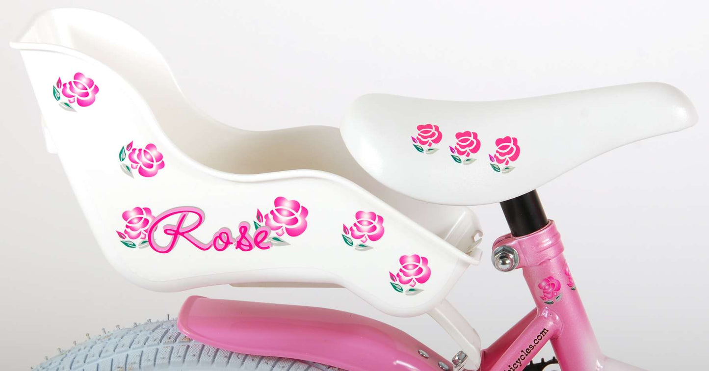 Bicycle per bambini di Vlatare Rose - Girls - 16 pollici - Bianco rosa - 95% assemblato