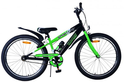 Valorare SportVo Children's Bike Boys da 24 pollici Verdi Neri Freni a due mani