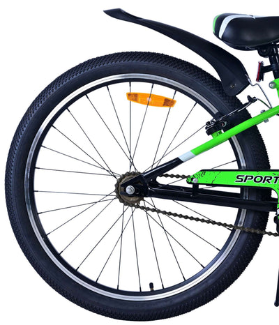 Valorare SportVo Children's Bike Boys da 24 pollici Verdi Neri Freni a due mani
