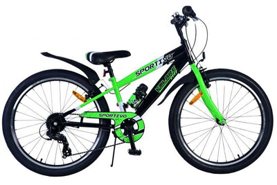 Valorare SportVo Children's Bike Boys Boys 24 pollici 7 velocità Verde nero