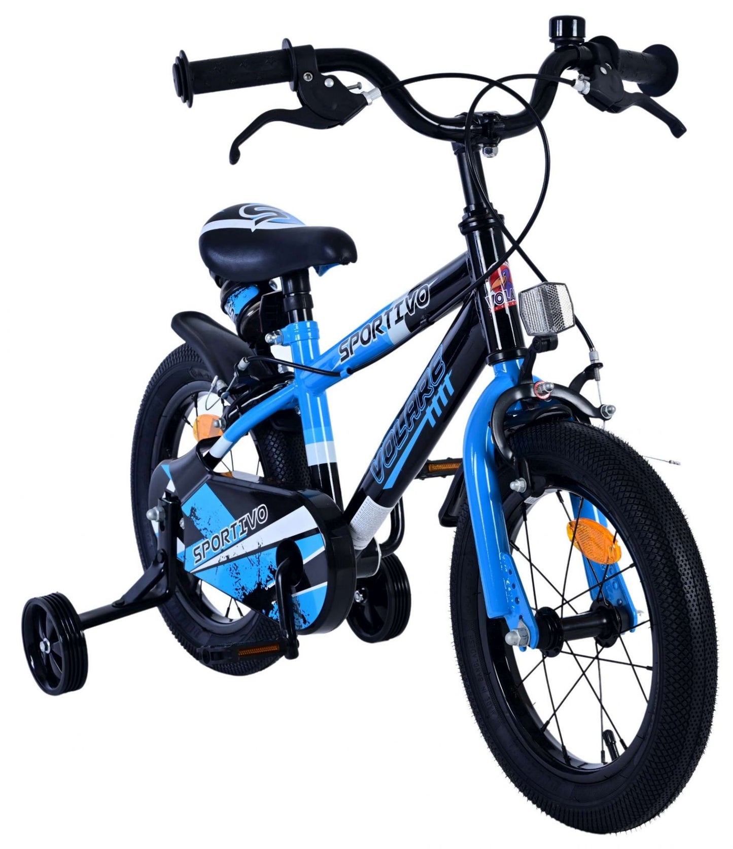 Volare Sportivo Bike para bicicletas para niños de 14 pulgadas Black Black dos manos frenos