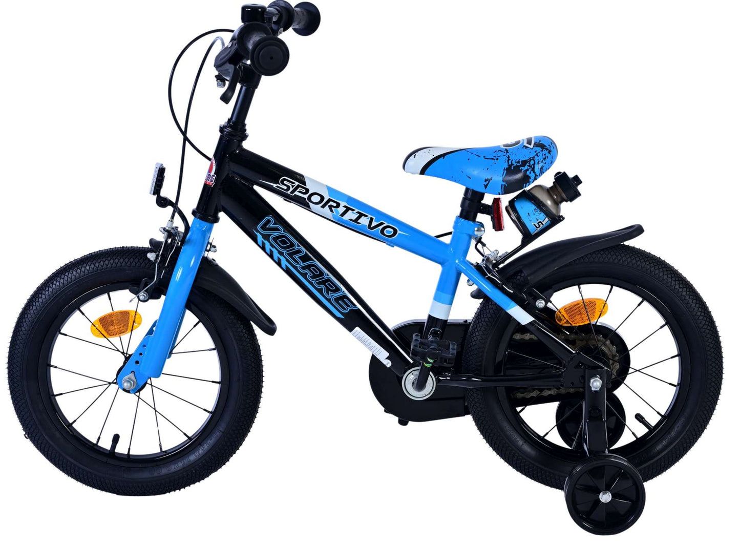 Volare Sportivo Bike para bicicletas para niños de 14 pulgadas Black Black dos manos frenos