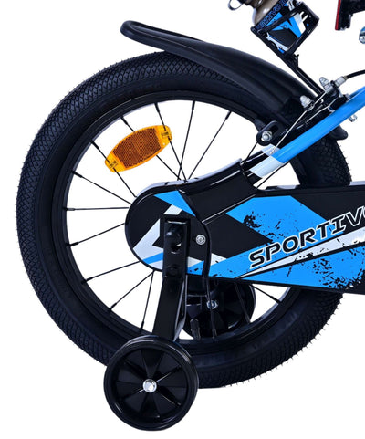 Valorare SportVo per bambini Bike Boys da 16 pollici Blu Nero Freni a due mani