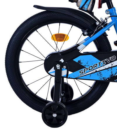 Valorare SportVo per bambini Bike Boys da 18 pollici Blu Blue Brakes