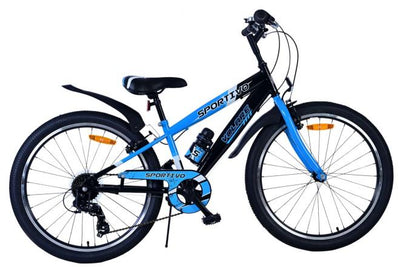 Valorare SportVo Children's Bike Boys Boys 24 pollici 7 velocità Blu nero