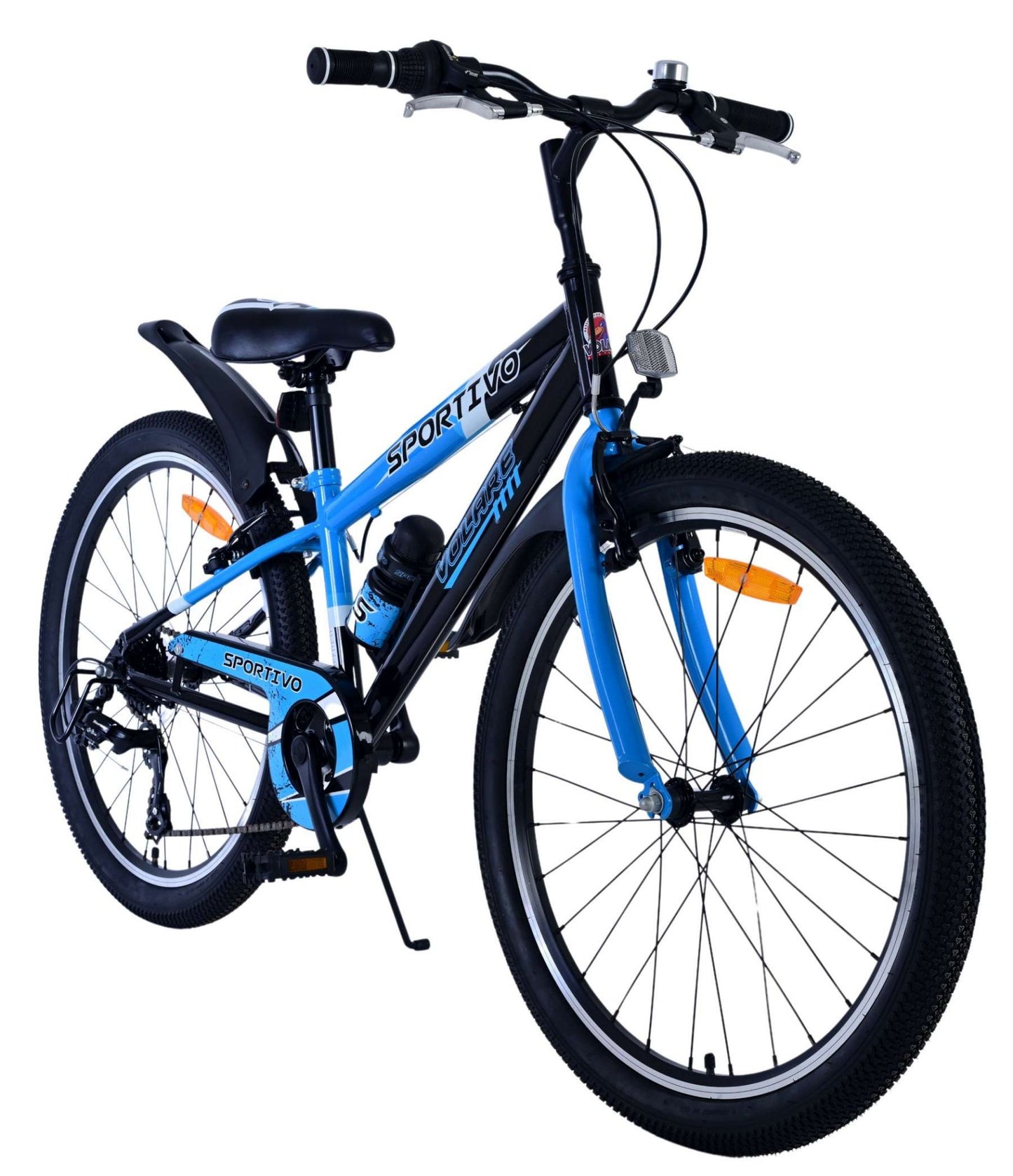 Valorare SportVo Children's Bike Boys Boys 24 pollici 7 velocità Blu nero